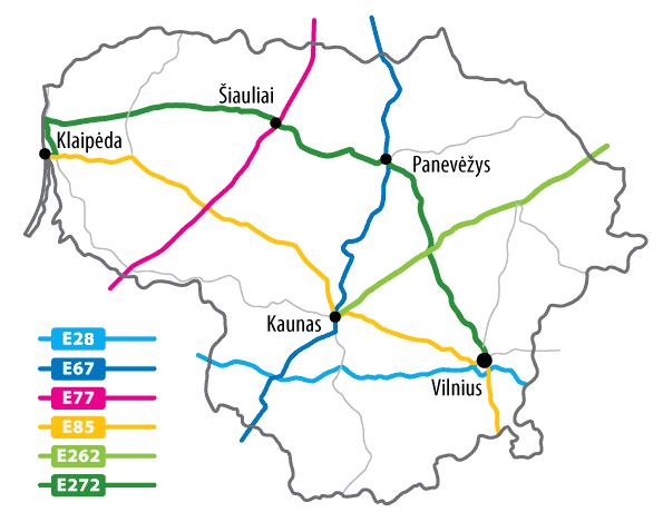 Международная сеть дорог категории E - 6