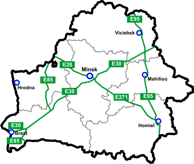 Международная сеть дорог категории E - 12