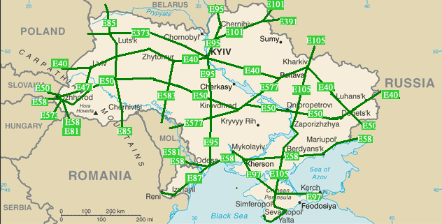 Международная сеть дорог категории E - 1